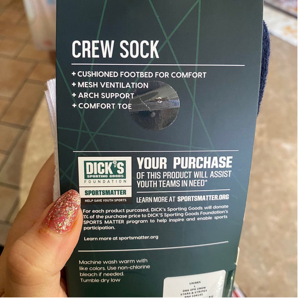 Dick’s Sporting Goods American Flag Crew Socks 2 Pack - Picture 7 of 8